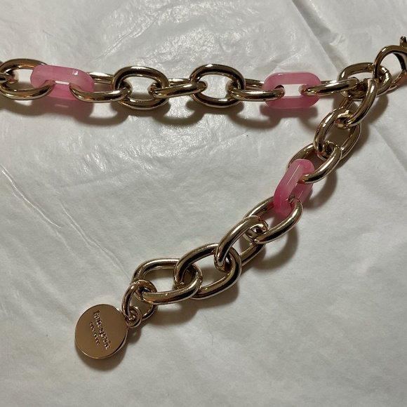 Kate Spade Chain Link Belt - Gold/Pink - NWT - Picture 4 of 15